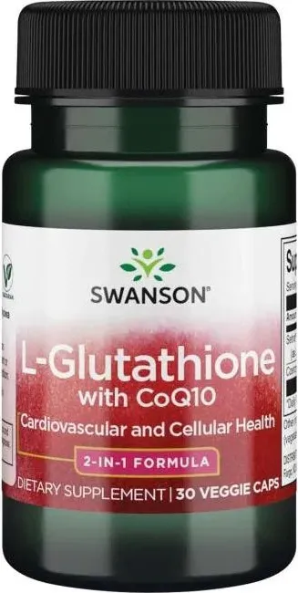 Swanson L-Glutathione with CoQ10 Л-Глутатион с Коензим CoQ10 300 мг х 30 капсули