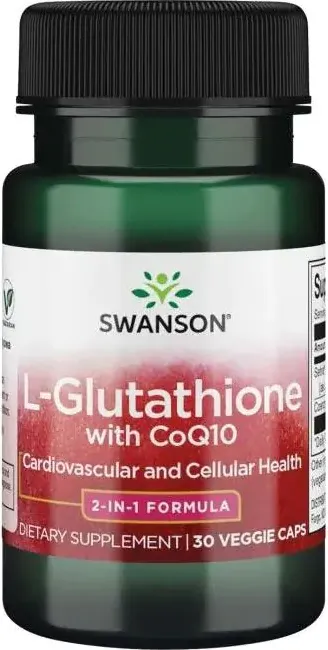 Swanson L-Glutathione with CoQ10 Л-Глутатион с Коензим CoQ10 300 мг х 30 капсули