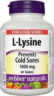 Webber Naturals L-Lysine Л-Лизин 1000 мг х 60 таблетки