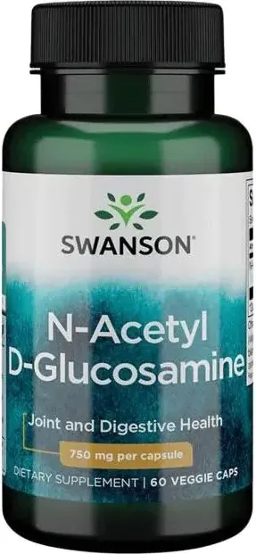 Swanson N-Acetyl D-Glucosamine (N-A-G) Н-Ацетил Д-Глюкозамин 750 мг х 60 капсули