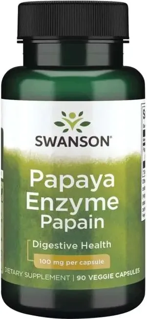 Swanson Papain Papaya Enzyme Папаин ензим от папая 100 мг х 90 капсули