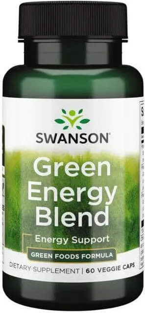 Swanson Green Energy Blend Зелена Енергийна Смес за добро здраве х 60 капсули