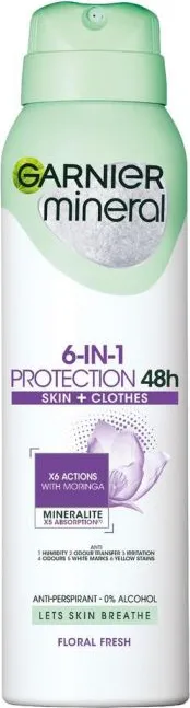 Garnier Mineral Protection 6 Floral Fresh Дезодорант против изпотяване за жени 150 мл