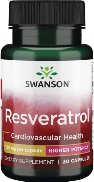 Swanson Resveratrol Ресвератрол с антиоксидантен ефект 30 капсули