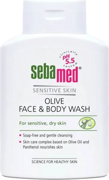 Sebamed Olive Face and Body Wash Измивна течност за лице и тяло с масло от маслина 200 мл