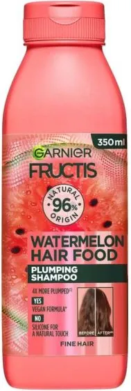 Garnier Fructis Watermelon Hair Food Уплътняващ шампоан за тънка и фина коса с диня 350 мл