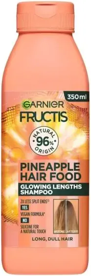 Garnier Fructis Pineapple Hair Food Шампоан за дълга коса без блясък с ананас 350 мл