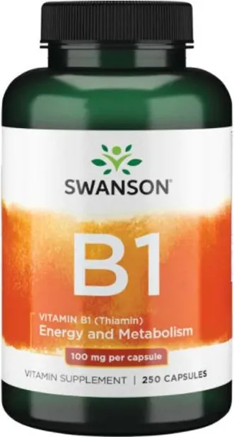 Swanson Vitamin B1 Thiamin Витамин В1 тиамин 100 мг х 250 капсули