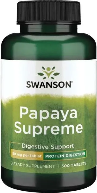 Swanson Papaya Supreme Папая 50 мг 300 таблетки