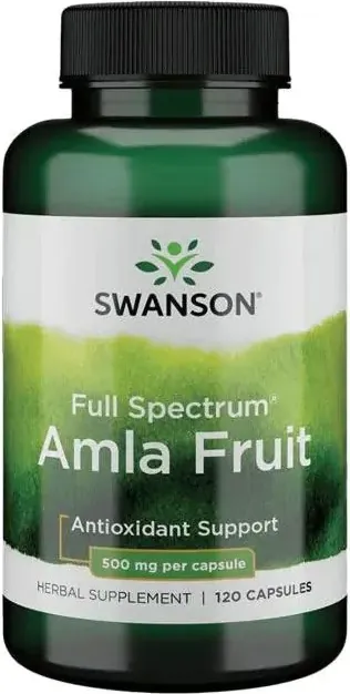 Swanson Full Spectrum Amla Fruit (Indian Gooseberry) Пълен спектър плодове от амла 500 мг х 120 капсули