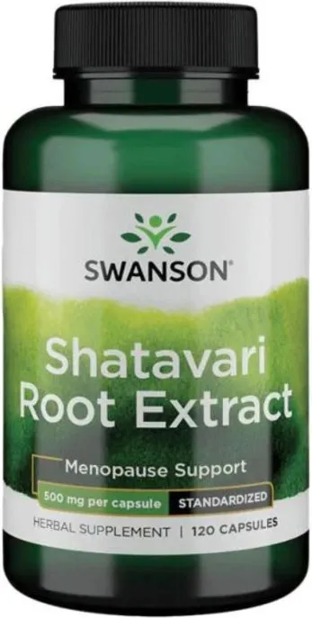 Swanson Shatavari Root Extract Шатавари Антиейдж Формула за Жени при менопауза х120 капсули