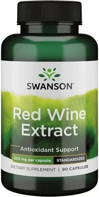 Swanson Red Wine Extract Екстракт от червено вино 500 мг х 90 капсули