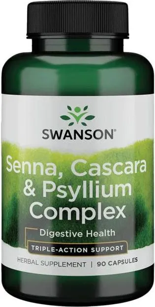 Swanson Senna Psyllium Cascara Complex Комплекс Сена, Псилиум, Каскара 550 мг х 90 капсули