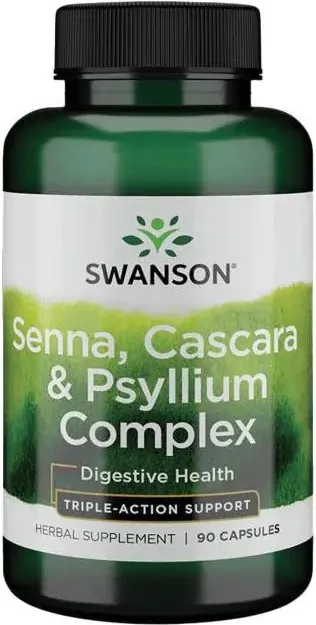 Swanson Senna Psyllium Cascara Complex Комплекс Сена, Псилиум, Каскара 550 мг х 90 капсули