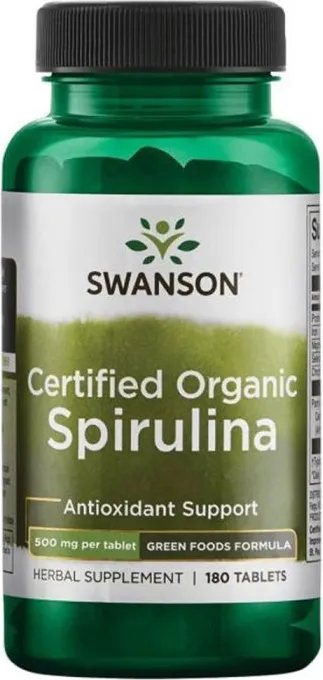 Swanson Spirulina Спирулина 500 мг  х 180 таблетки