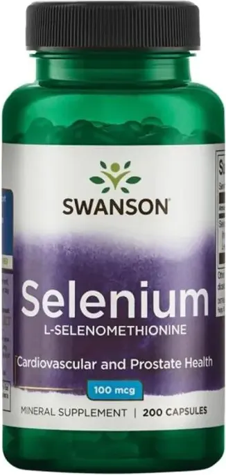 Swanson Selenium L-Selenomethionine Селен Л-селенометионин 100 мкг х200 капсули