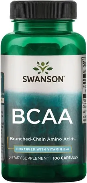 Swanson BCAA Branched-Chain Amino Acids Аминокиселини с разклонена верига 100 капсули