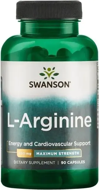 Swanson L-Arginine - Maximum Strength Максимално силен Л-Аргинин 850 мг х 90 капсули