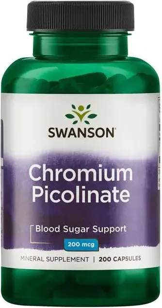 Swanson Chronium Picolinate Хром Пиколинат 200 мкг 200 капсули