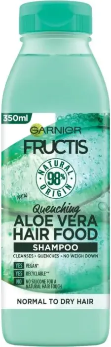 Garnier Fructis Aloe Vera Hair Food Хидратиращ шампоан за нормална до суха коса с алое вера 350 мл