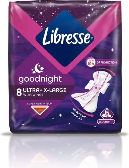Libresse Goodnight Ultra+ X Large Нощни дамски превръзки x8 бр
