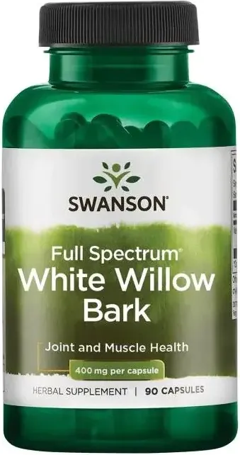 Swanson Full Spectrum White Willow Bark Пълен спектър кора от бяла върба 400 мг х 90 капсули