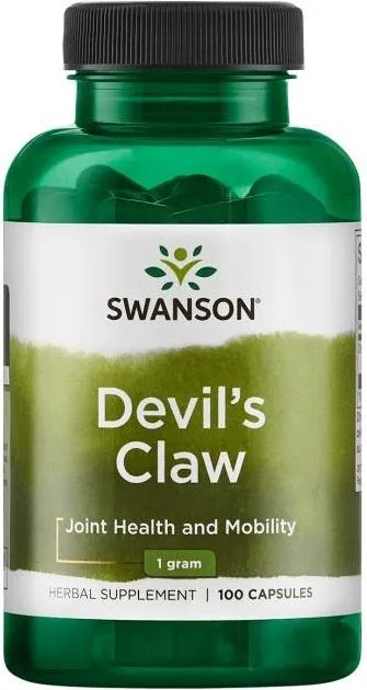 Swanson Devil's Claw Дяволски нокът за здрави стави 500 мг 100 капсули