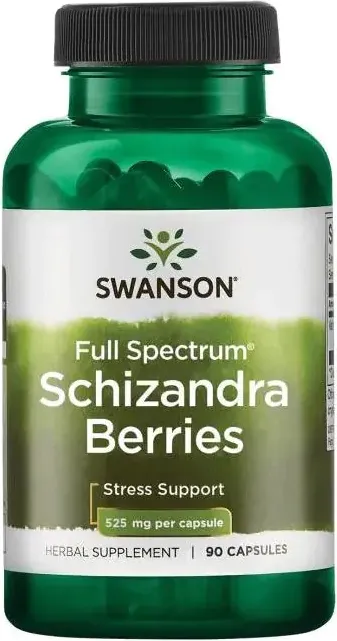 Swanson Full Spectrum Schizandra Пълен спектър плодове от Шизандра 525 мг 90 капсули