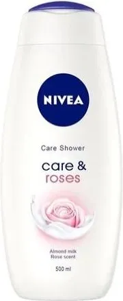 Nivea Care & Roses Подхранващ душ-гел за тяло с аромат на рози 500 мл