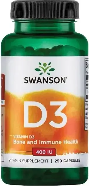 Swanson Vitamin D3 Витамин Д3 400 IU х 250 капсули