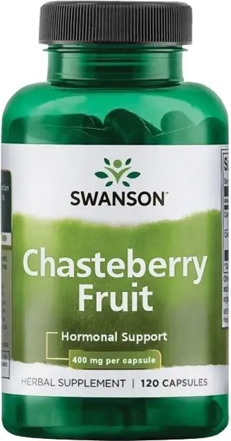 Swanson Chasteberry Fruit Плодове от Адамово дърво 400 мг х 120 капсули