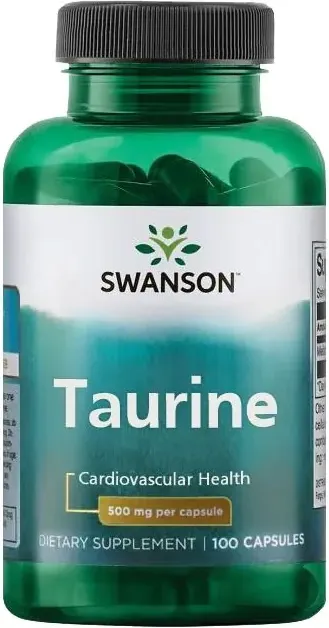 Swanson Taurine Таурин 500 х 100 капсули