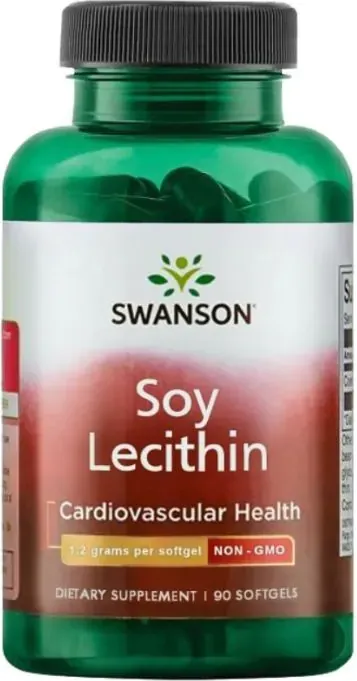 Swanson Soy Lecithin Лецитин без ГМО за мозъка и сърцето х90 капсули