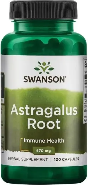 Swanson Astragalus Root Корен от Астрагалус 470 мг х100 капсули