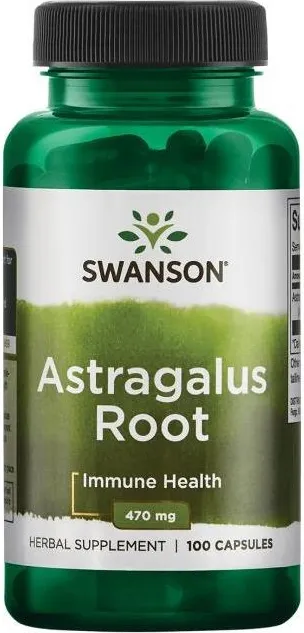 Swanson Astragalus Root Корен от Астрагалус 470 мг х100 капсули