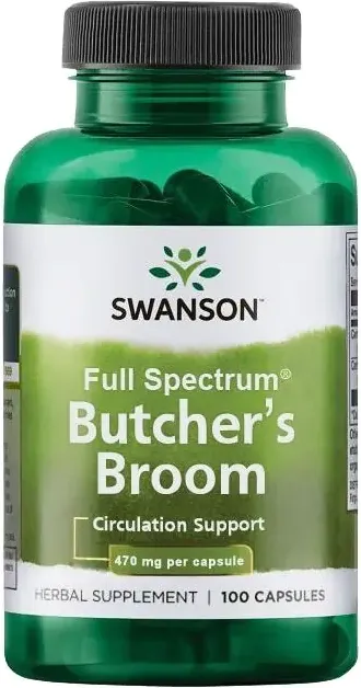 Swanson Full Spectrum Butcher's Broom Самодивски чемшир 470 мг 100 капсули
