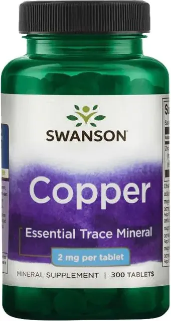 Swanson Copper Мед 2 мг х 300 таблетки