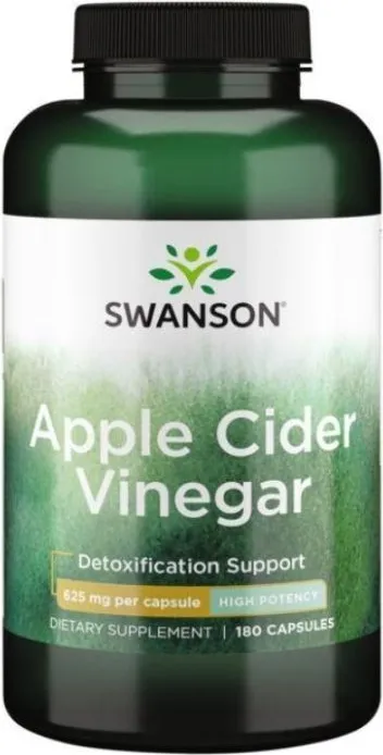 Swanson Apple Cider Vinegar Ябълков оцет с висока ефективност 180 капсули