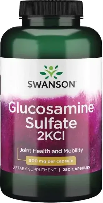 Swanson Glucosamine Sulfate 2KCl Глюкозамин сулфат 500 мг х 250 капсули