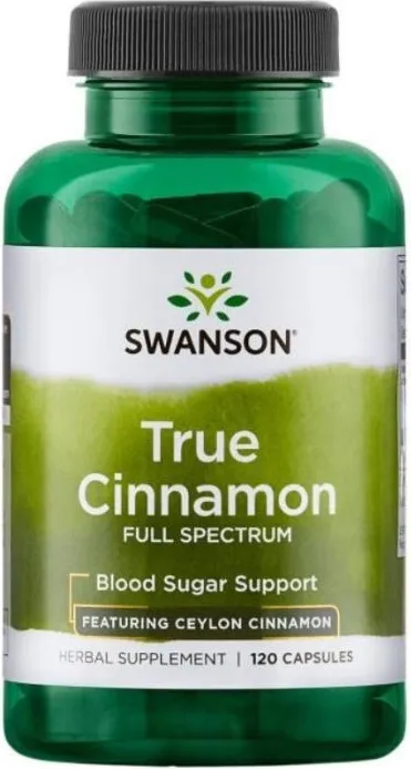 Swanson True Cinnamon Пълен Спектър Канела за сърдечно-съдовата система х120 капсули