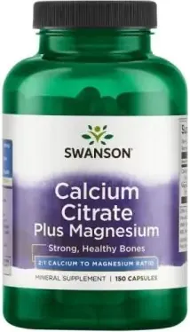 Swanson Calcium Citrate + Magnesium Калциeв цитрат + Магнезий х150 капсули