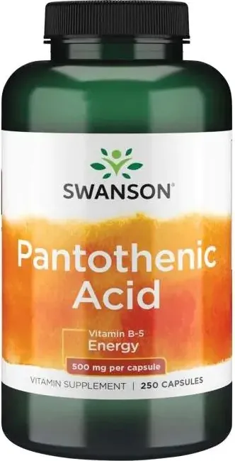 Swanson Pantothenic Acid Пантотенова киселина 500 мг 250 капсули