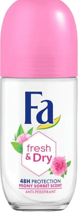 Fa Fresh & Dry Дезодорант рол-он против изпотяване с аромат на божур 50 мл