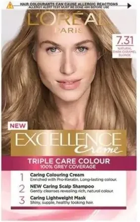 L’Oreal Excellence Creme Боя за коса 7.31 Natural Dark Caramel Blonde