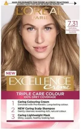 L’Oreal Excellence Creme Боя за коса 7.31 Natural Dark Caramel Blonde