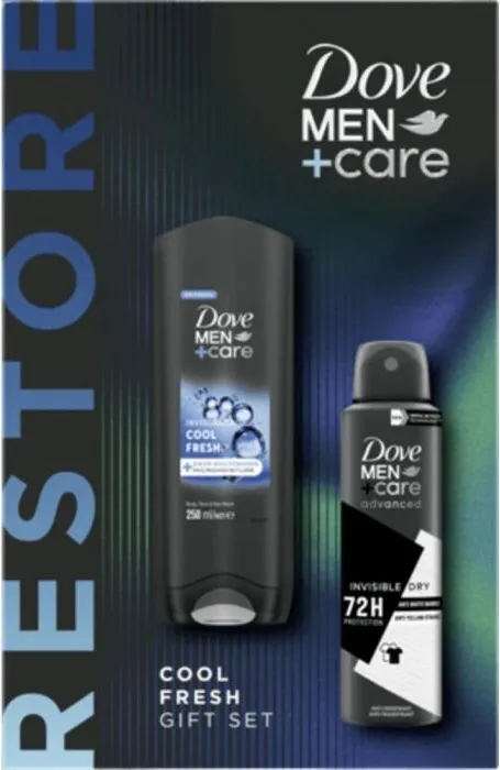 Dove Men+Care Cool Fresh Подаръчен комплект 2 части душ гел 250мл