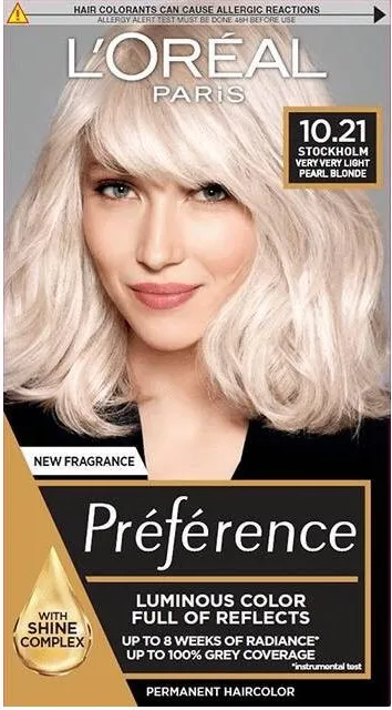 L’Oreal Preference Трайна боя за коса 10.21 Stockholm