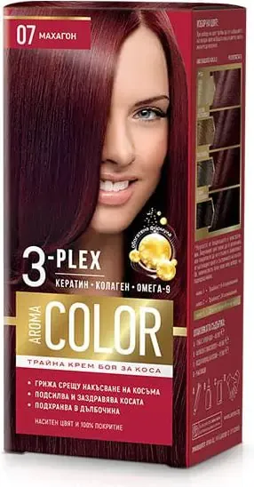 Color 3-Plex Трайна крем боя за коса Цвят №07 Махагон