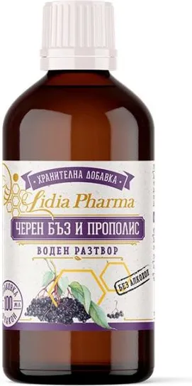 Тинктура Черен бъз и прополис без алкохол Lidia Pharma 100 мл