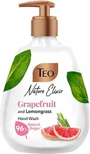 Teo Nature Elixir Pink Grapefruit and Lemongrass Liquid Soap Течен сапун с аромат на Грейпфрут и лимонова трева 300 мл